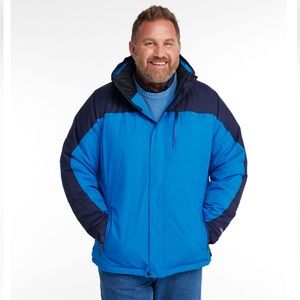 LL BEAN Men's Waterproof “Rugged Ridge Parka”. Color: Navy/blue Size: XXL